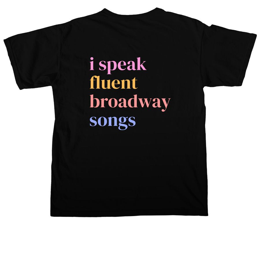 POA - Broadway Songs, a Black Comfort Colors Unisex Tee