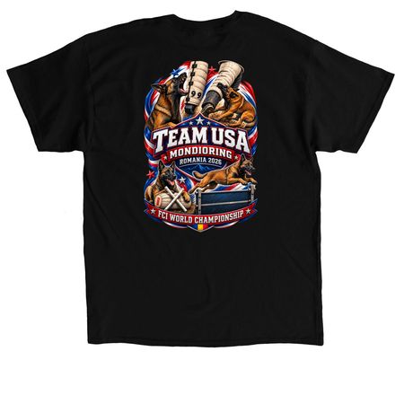 Team USA Fundraiser!, a Black Classic Unisex Tee (back-view)