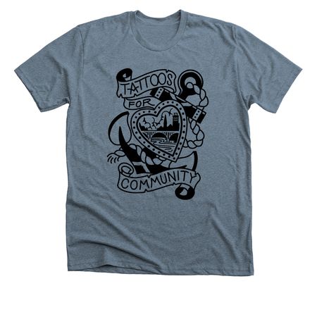 17th Annual Tattoos For Community&nbsp;, a Heather Slate Premium Unisex Tee