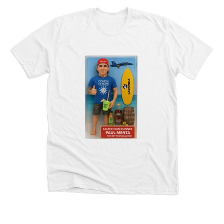 Rum Action Figure, a Solid White Blend Premium Unisex Tee