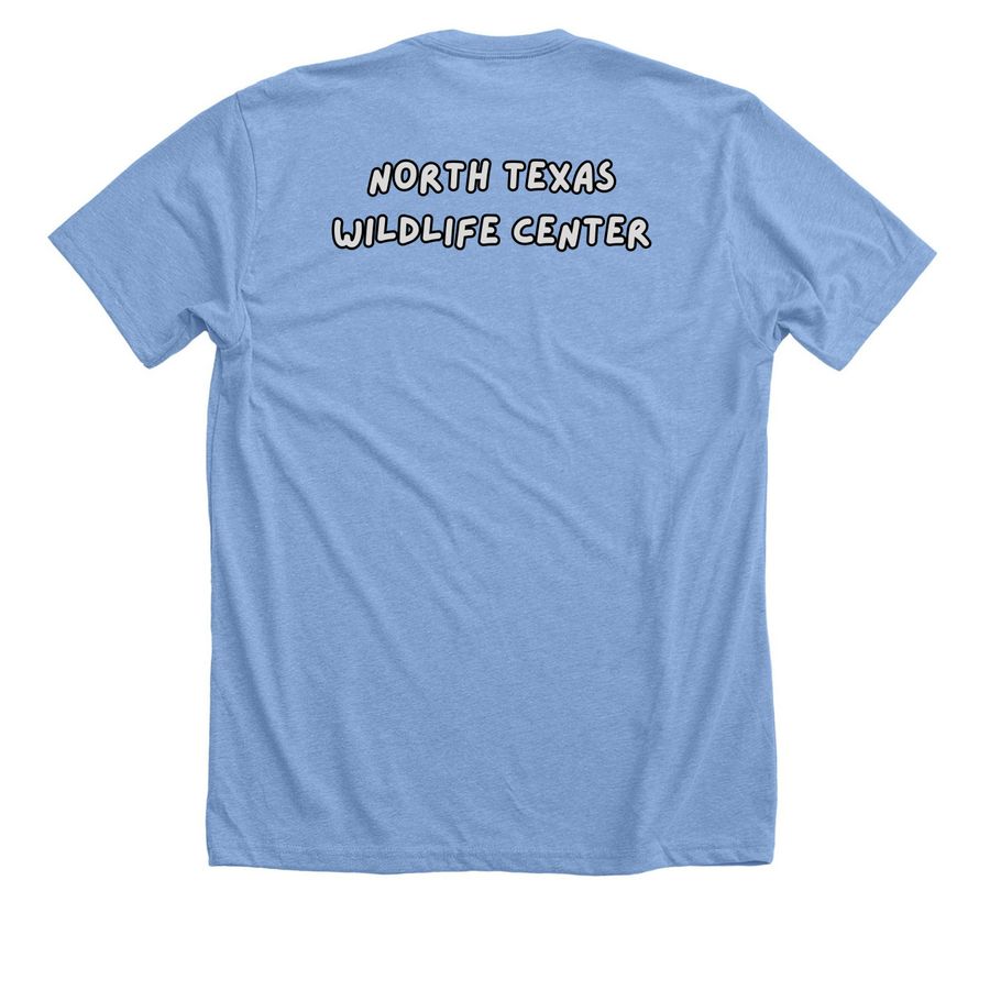find joy in the little things, a Heather Carolina Blue Premium Unisex Tee (back-view)