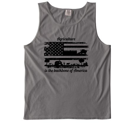 Agriculture: Backbone of America, a Grey Comfort Colors Tank Top