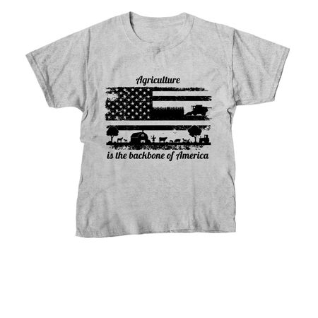 Agriculture: Backbone of America, a Sport Grey Youth Unisex Tee
