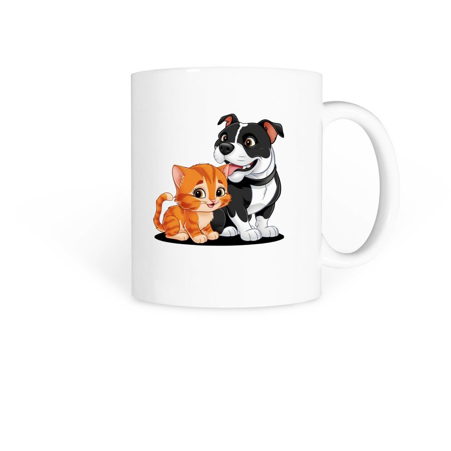 Clubber and Drago, a White Coffee Mug