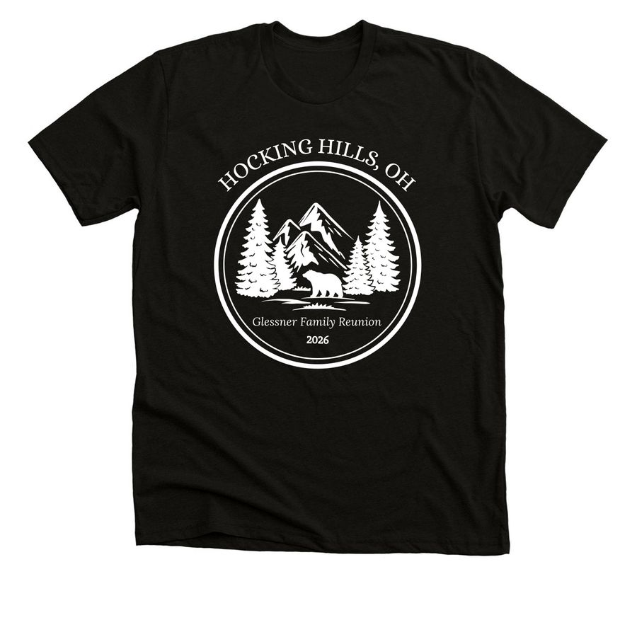 2026 Glessner Family Reunion, a Black Heather Premium Unisex Tee