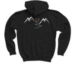 Choose Hope/Joy, a Black Youth Pullover Hoodie (back-view)