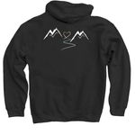 Choose Hope/Joy, a Black Pullover Hoodie (back-view)