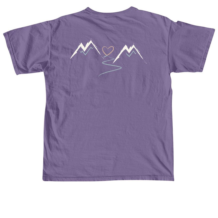 Choose Hope/Joy, a Grape Comfort Colors Unisex Tee (back-view)