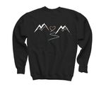 Choose Hope/Joy, a Black Youth Crewneck Sweatshirt (back-view)