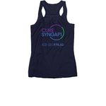 LOVE HOPE CURE, a Navy Women's Racerback (back-view)