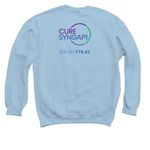 LOVE HOPE CURE, a Light Blue Crewneck Sweatshirt (back-view)