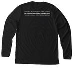 Texas Annual Conference Red Shoes!, a Solid Black Blend Premium Long Sleeve Tee (back-view)