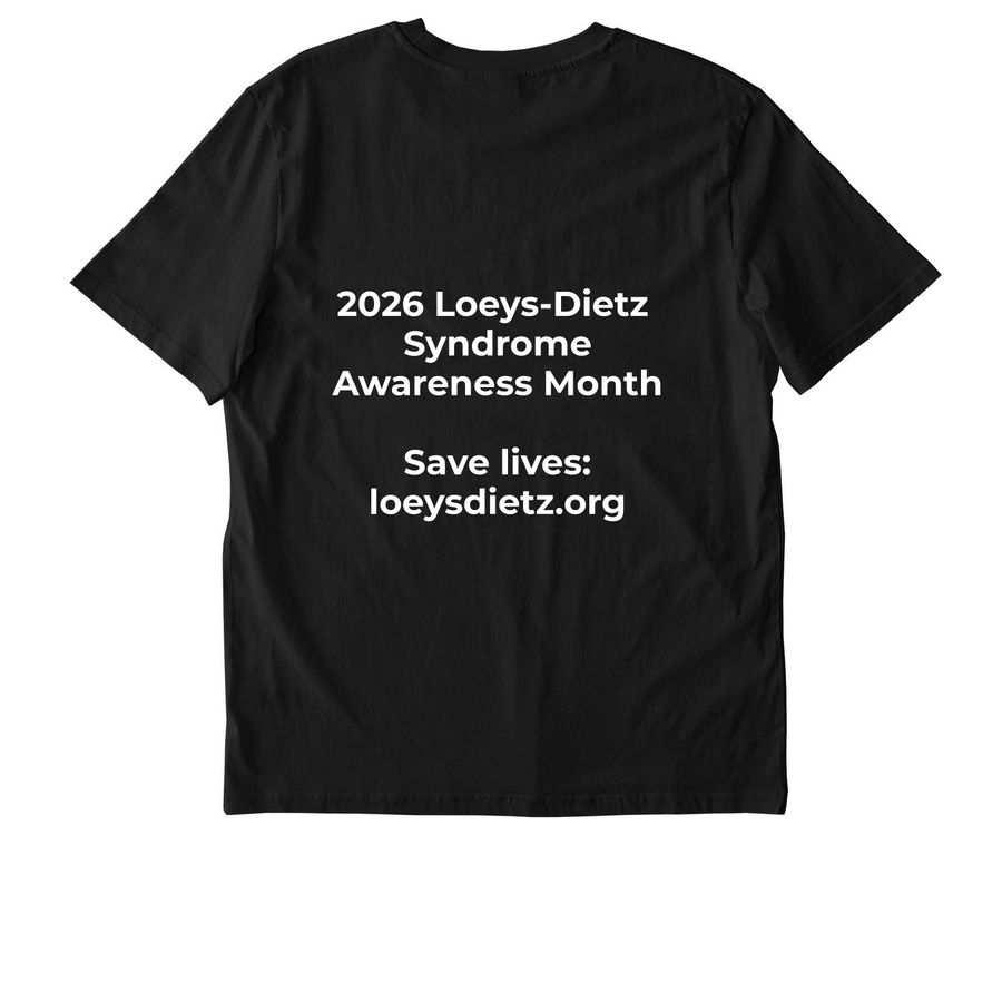 LDS Awareness Month 2026 Community Tee, a Black Stanley/Stella Unisex Creator 2.0 Tee (back-view)