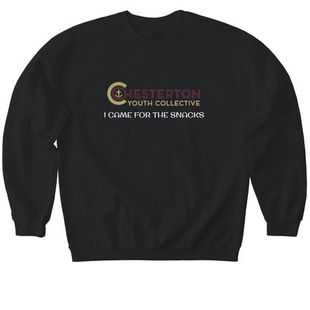 Snacks, a Black Softstyle Crewneck Sweatshirt