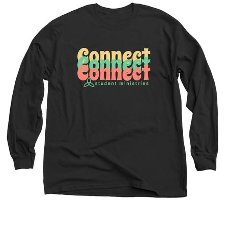 Connect Student Ministries, a Black Classic Long Sleeve Tee