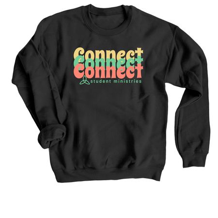 Connect Student Ministries, a Black Crewneck Sweatshirt