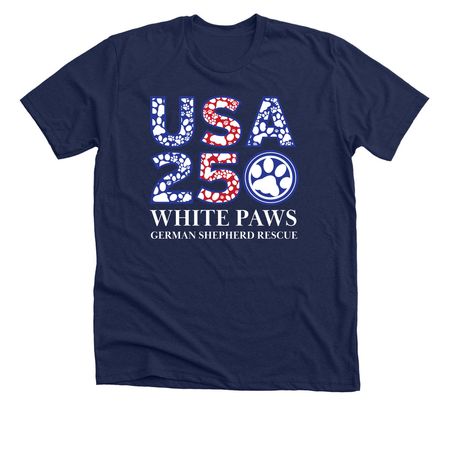 WPGSR ~ USA 250 Line, a Solid Navy Blend Premium Unisex Tee
