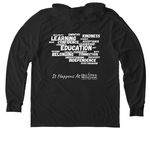 Hill View Montessori Store, a Space Black Allmade Eco Triblend Hoodie Tee (back-view)