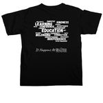 Hill View Montessori Store, a Black Comfort Colors Unisex Tee (back-view)