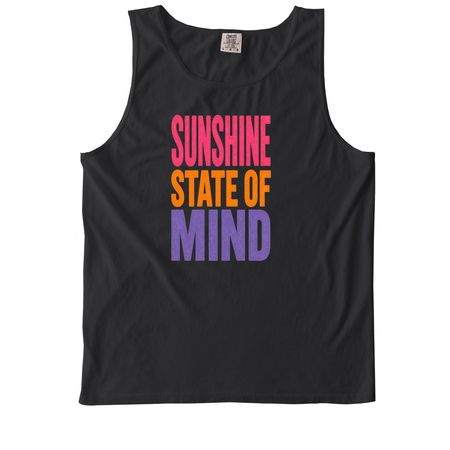 Sunshine State Of Mind&nbsp;, a Black Comfort Colors Tank Top