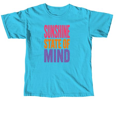 Sunshine State Of Mind&nbsp;, a Lagoon Blue Comfort Colors Unisex Tee