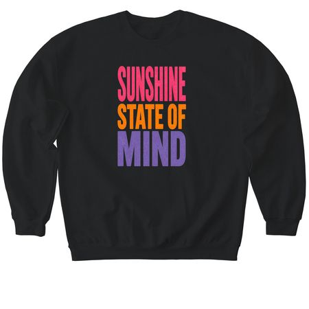 Sunshine State Of Mind&nbsp;, a Black Softstyle Crewneck Sweatshirt