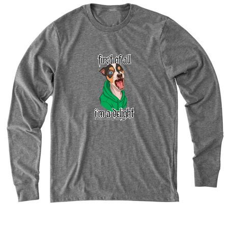 I'm a Delight, a Aluminum Grey Allmade Eco Triblend Long Sleeve Tee