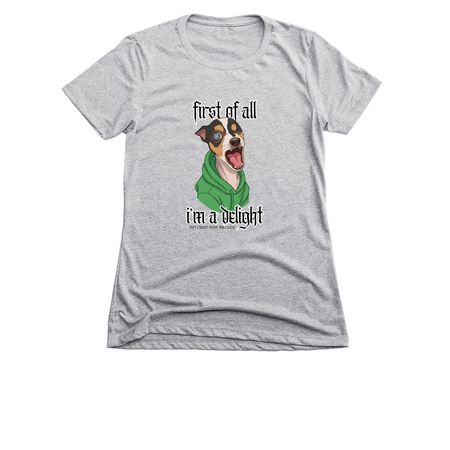 I'm a Delight, a Dark Heather Grey Women's Slim Fit Tee