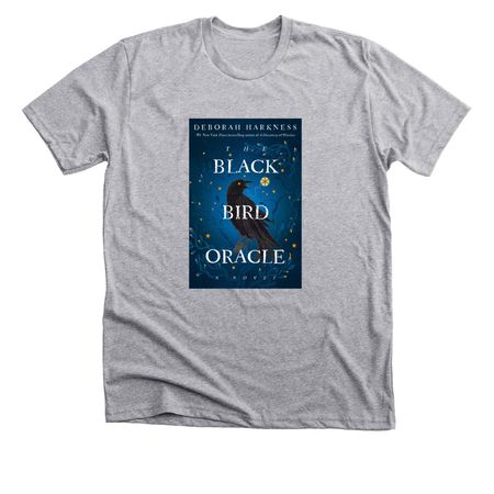 The Black Bird Oracle Book Cover, a Athletic Heather Premium Unisex Tee