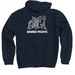 Hoodies, a Navy Pullover Hoodie (back-view)