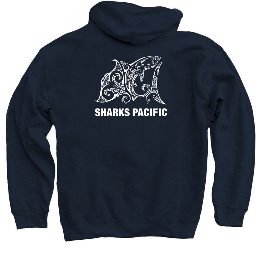 Hoodies, a Navy Pullover Hoodie (back-view)