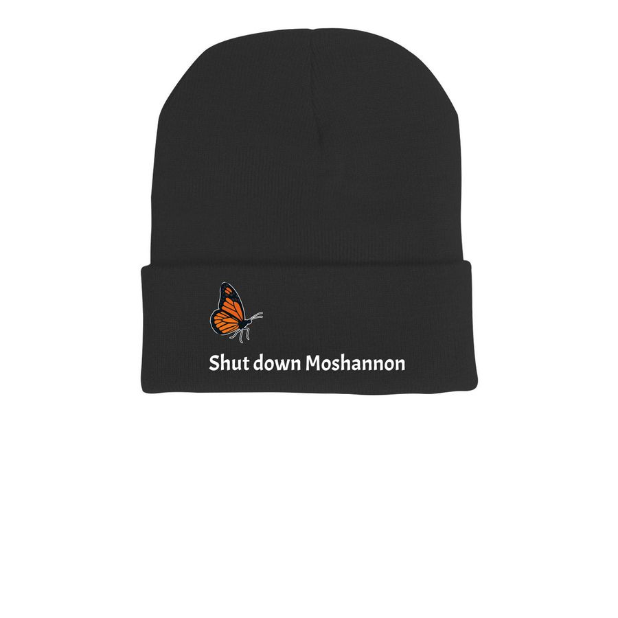 Shut down Moshannon Detention&nbsp;, a Black Printed Cuffed Beanie