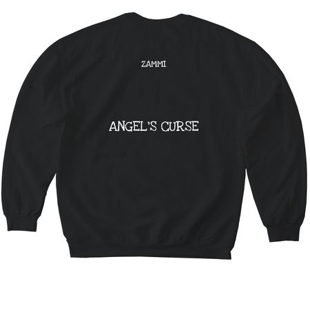 ANGEL?S CURSE (Elana), a Black Softstyle Crewneck Sweatshirt (back-view)