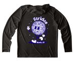 Niantic Strides Run Club, a Black UV Performance Long Sleeve Hoodie (back-view)