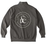 Comfort Colors Adult 3/4 Zip, a Pepper Comfort Colors Quarter Zip Pullover (back-view)