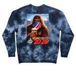 Summer 2026 AO Shirt, a Black Tie Dye Crewneck Sweatshirt (back-view)