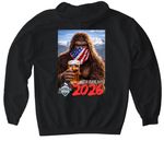 Summer 2026 AO Shirt, a Black Gildan Softstyle Pullover Hoodie (back-view)