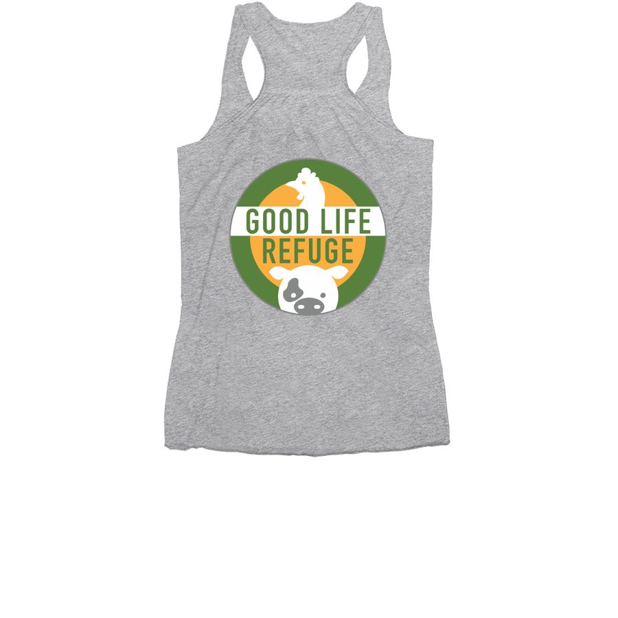 LET'S BE FRIENDS!&nbsp;, a Athletic Heather Women's Racerback (back-view)