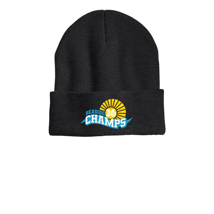 CHAMPS Beanies, a Heather Charcoal Printed Cuffed Beanie