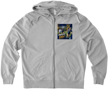Ryan Grace Zip Upas, a Granite Grey Heather Allmade Organic French Terry Zip Up Hoodie