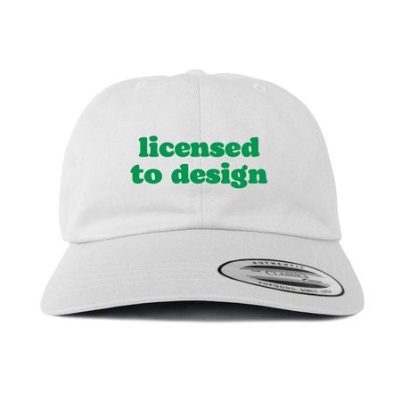Licensed to Design Hat, a White Printed Classic Baseball Cap