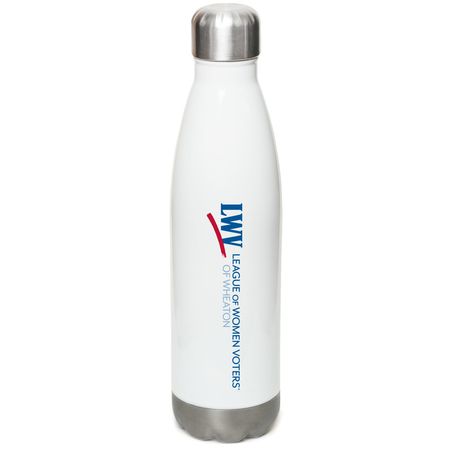 League Collection Insulated Water Bottle, a White Stainless Steel Water Bottle