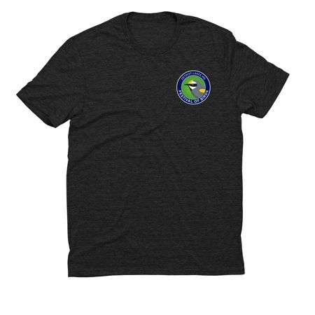 Detroit Lakes Festival of Birds, a Space Black Allmade Eco Triblend Unisex Tee
