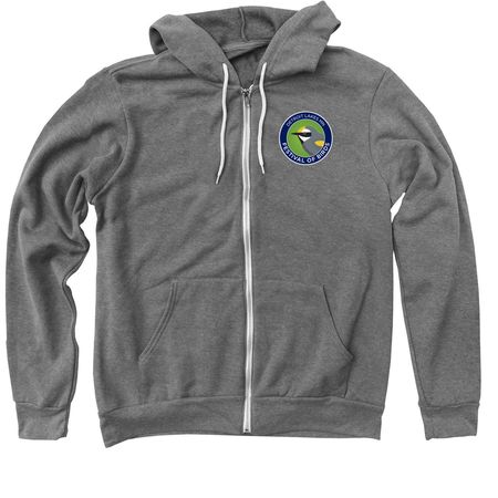 Detroit Lakes Festival of Birds, a Deep Heather Zip Up Hoodie