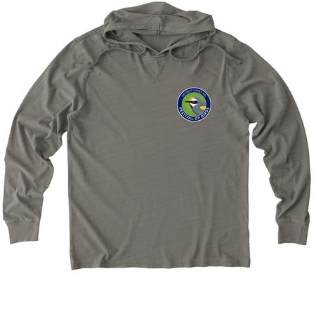 Detroit Lakes Festival of Birds, a Driftwood Grey Allmade Organic Cotton Mineral Dye Hoodie Tee