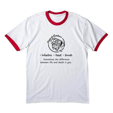 Summer 2026, a White/ Red Cotton Ringer Tee