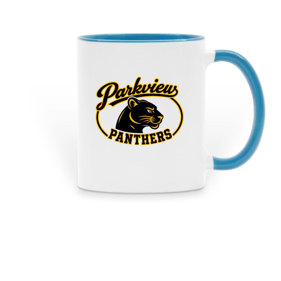 Coffee Cup, a Light Blue Two-Tone Ceramic Mug