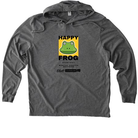 Happy Frog, a Aluminum Grey Allmade Eco Triblend Hoodie Tee