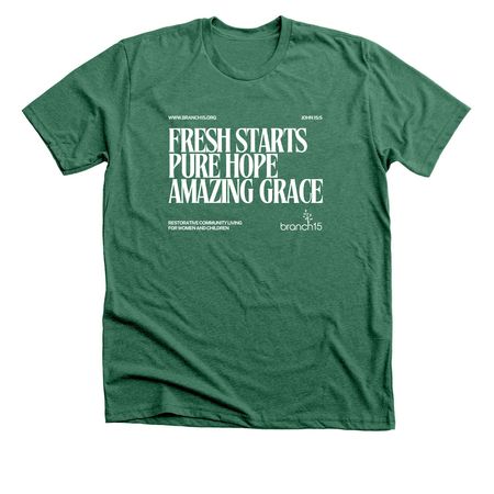 Branch15 Loveline, a Heather Grass Green Premium Unisex Tee