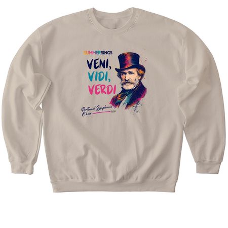 Summer Sings: Veni, Vidi, Verdi, a Sand Softstyle Crewneck Sweatshirt